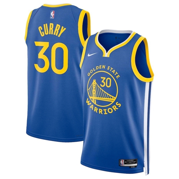 Баскетбольная джерси Stephen Curry Golden State Warriors Blue Yellow