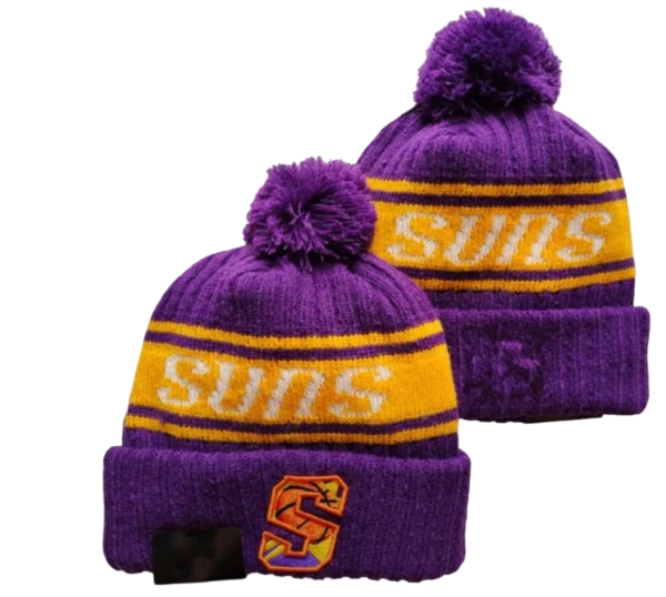 Баскетбольная шапка New Era Phoenix Suns Draft Edition Pom Knit NBA Beanie