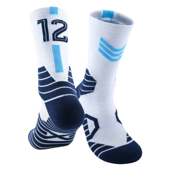 Баскетбольные носки 12 White Blue
