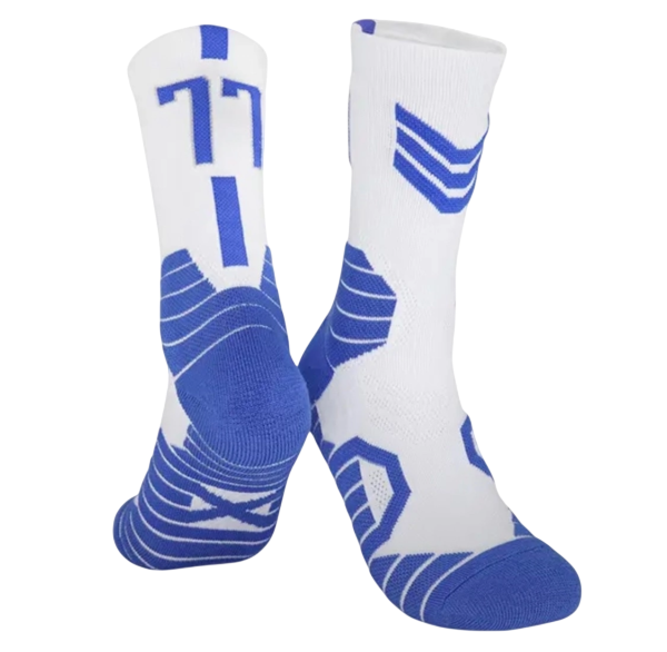 Баскетбольные носки 77 White Blue