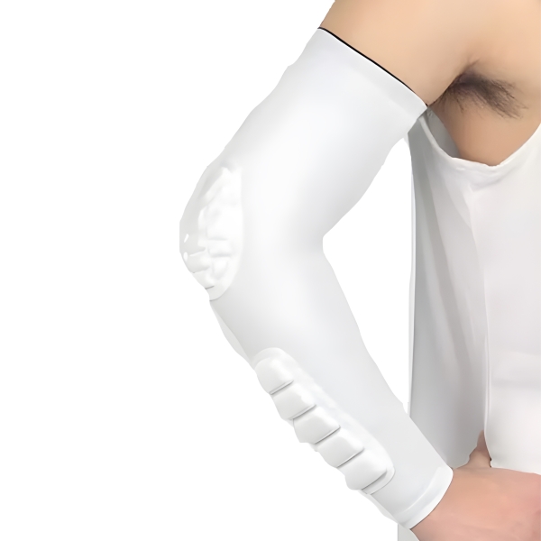 Белый баскетбольный рукав с двойной защитой