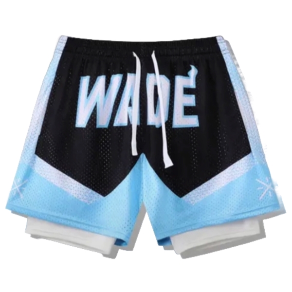 Двойные баскетбольные шорты WADE Blue Black