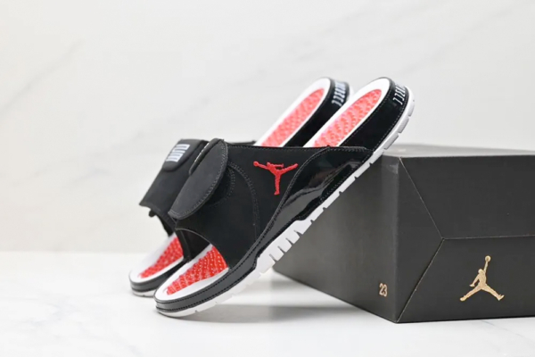 СЛАНЦЫ NIKE JORDAN HYDRO IV RETRO черно-красный-купить-в-time2win.ru